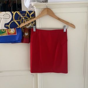 Bershka Red Mini Skirt